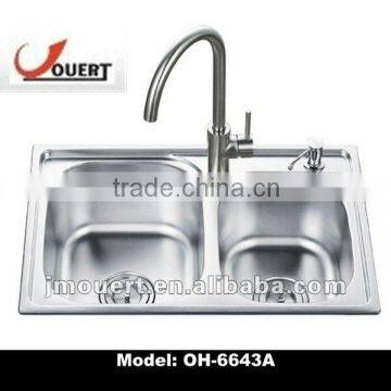 Stanless Steel Double Bowl Kitchen Sink industrial sink kitchen washing basin