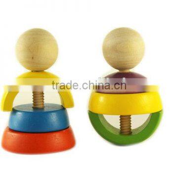 wooden block toy revolving combination educational toys