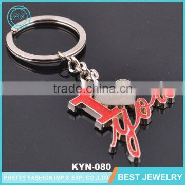 Souvenir I LOVE YOU Letter Shape Key Chains/Soft Metal Key Chain