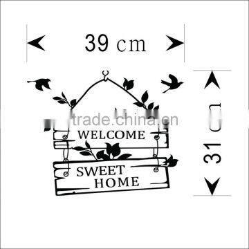 Welcome Sweet Home Decoration Wall Decals ZYVA-8253-NA Decorative Removable Vinyl Wall Stickers for Home