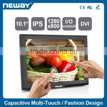 10.1 inch 10-points capacitive touch LCD teleprompter display with Lux auto brightness