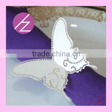 new arrival laser cut paper butterflies wedding decorations napkin ring MJ24