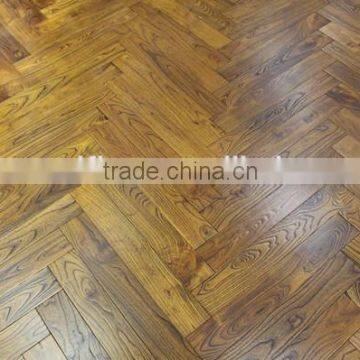 vintage herringbone parquet wood flooring