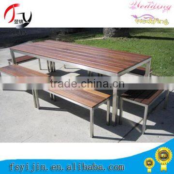 Hot selling folding table and benches with teak