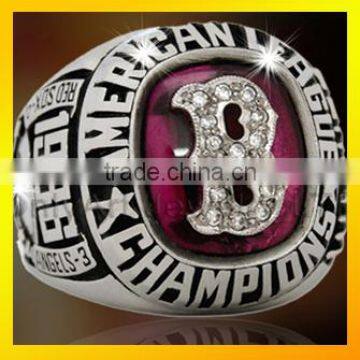 Custom design championship rings brass with rhodium plated rings