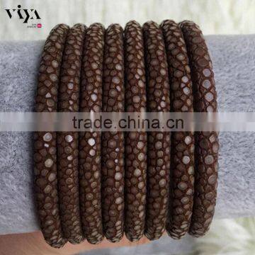 New Arrival Leather Cord Fresh Brown Sting Ray Skin Fish Leather for Bracelet Making