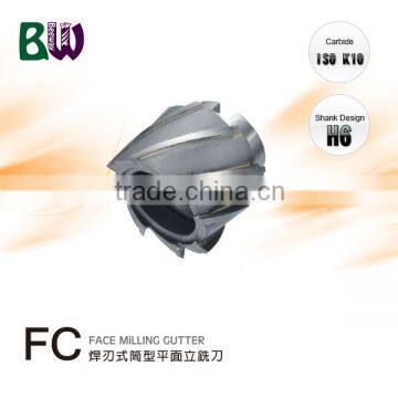 Brazed Tungsten Carbide Shell Types Of Face Milling Cutter