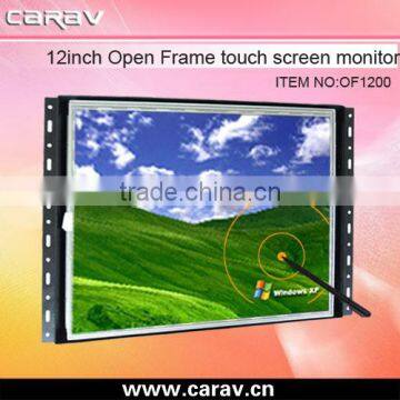 12 inch open frame industrial touch screen monitor and vesa mount