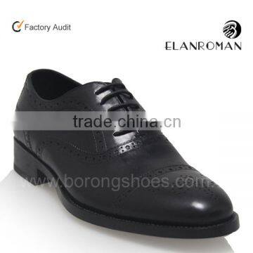 Best cow leather Goodyear wingtip wedding dress shoes men