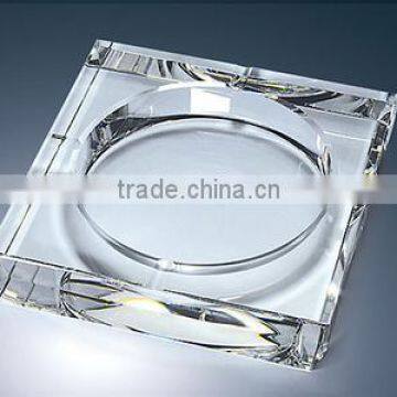 square crystal ashtray