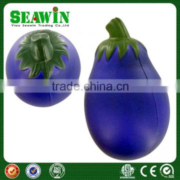 printed PU Eggplant stress toy ball