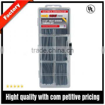 Flexible Thick Adhesive Lined black Heat Shrink Tubing Kit-185pcs