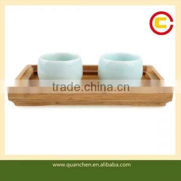 Comfortable Mini Bamboo Tea Cup Tray