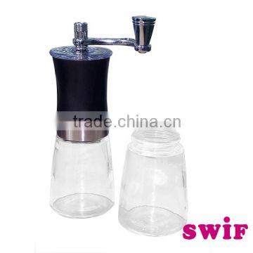 Manual Ceramic Burr Coffee Grinder, Hand-crank Coffee Mill