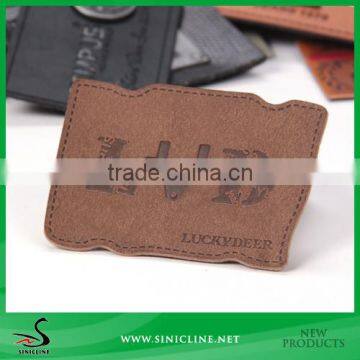 Sinicline Custom design garment main leather label for clothing