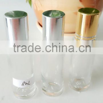 8ml tube glass roll on essential oil bottles with aluminum cap