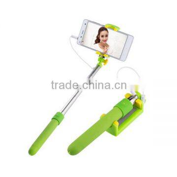 2015 wired selfie stick monopod with bluetooth remote shutter