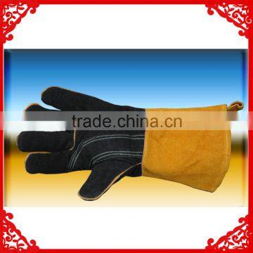 protective cow split leather thick work glove