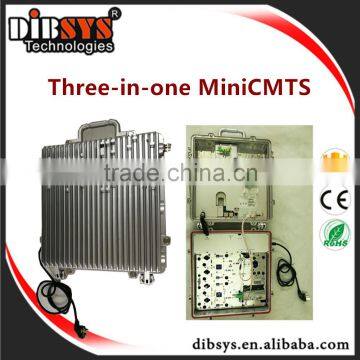 DIBSYS 3 in 1 DOCSIS3.0/2.0 catv optical node Cmts connected with docsis 3.0 cable modem CISCO DPC3825