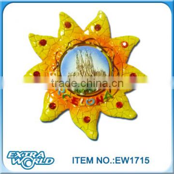 Sunflower Barcelona polyresin souvenir plate