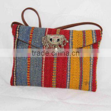 Kilim Bag -Women Clutch Bag - Cross-body Bag -Stripped Pattern Bag