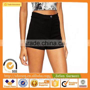 Girl's Custom Sexy Panties Black Hot Short Pants High Waisted Stretch Shorts For Women photo-4