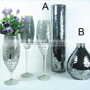Glass Vases Wholesale Cheap With Mosaic
