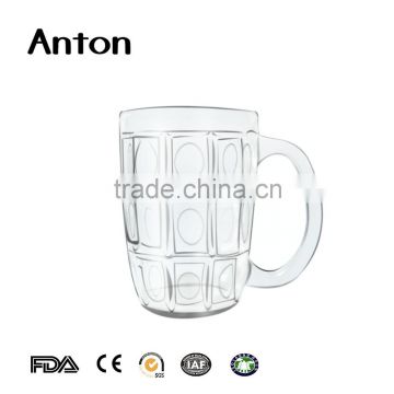 8oz Wholesale Funny Promotion Beer Glass World Cup Beer Glass hot sale promotion water cup glass with handle