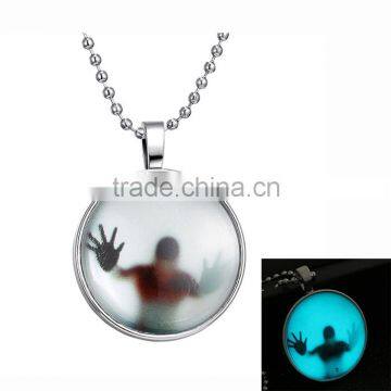 Halloween costume jewelry ghost pendant noctilucent necklace