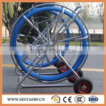 Fiberglass Flexible reinforced rodder ,Fiberglass duct rodder with wheels ,Snake rodder with wheels