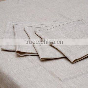 Plain linen table cloth natural color