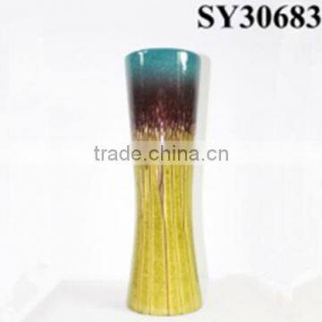 multi color glazed ceramic vase