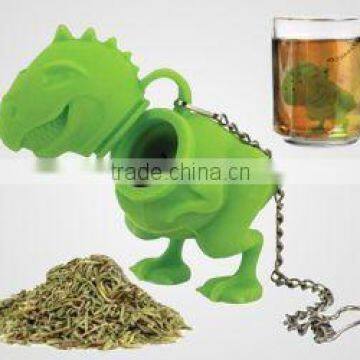 hot sell Dinosaur silicone tea infuser