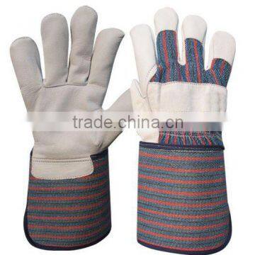 Long Cuff Leather Working Gloves, Premium Grade Leather Safety Work Gloves