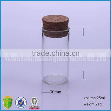 cork test tube cork glass vials 25ml