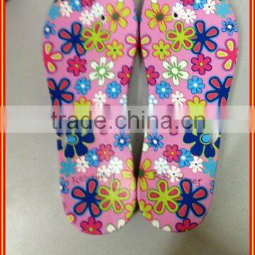 Printing Material 3d transfer film on lady eva slippers