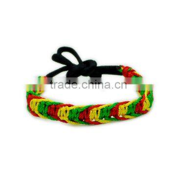 Hot Sale Wholesale Handmade Red/yellow/green Braided Friendship Bracelet