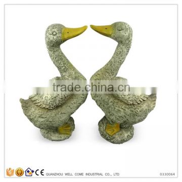 Marble Stone Like Garden Decoration Duck Face To Face Statue