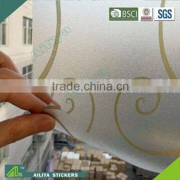 BSCI factory audit non-toxic vinyl pvc new design decorative adhesive bathroom window privacy film