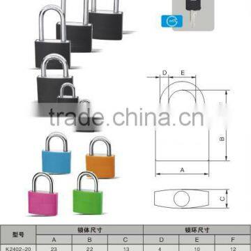 20-40mm rubber cover aluminum padlock