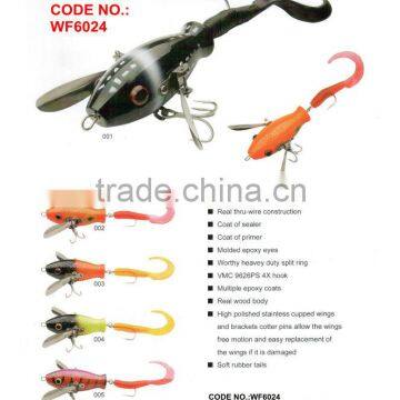 9+ years Wholesaler & OEM Manufacturer ,Hirun fishing tackle,vivid swim action crank bait hard wood lures WF6024