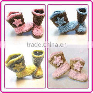 wholesale cheap knitted prewalker boots crochet infant boots fashionable newborn baby boots