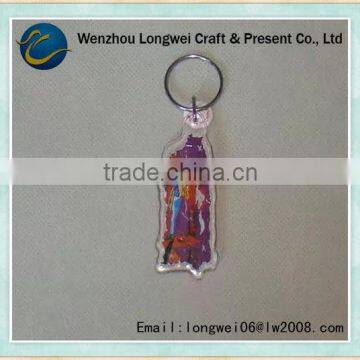 acrylic custom promotion keychain/shoe key chain/key chain locator