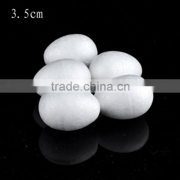 35mm white decorative polystyrene polyfoam easter plastic eggs