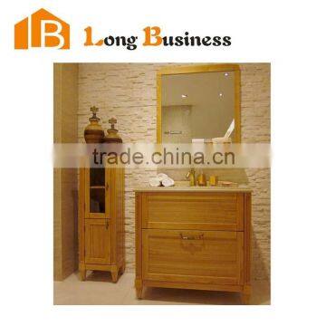 LB-JL2199 New design modern waterproof solid wood commercial bathroom vanity tops