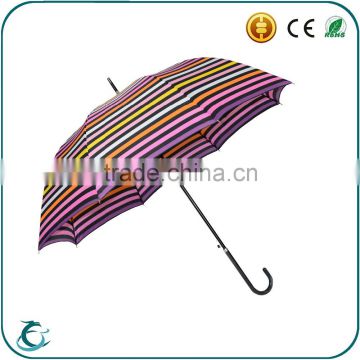 hot selling colorful automatic straight girl style rain umbrella with pu handle