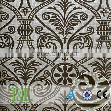 2015 beautiful Italian wallpaper with flock pattern