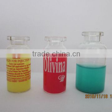 printing word tubular vial