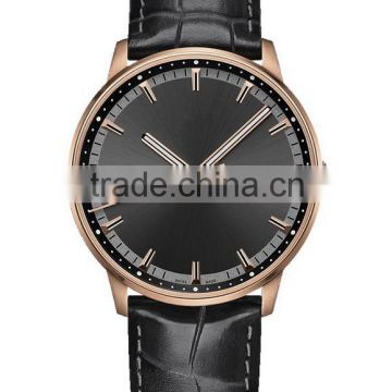 YB2016 hot selling 3ATM water resistant men rose gold quartz watch