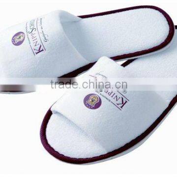 white hotel slipper wholesale factory with print